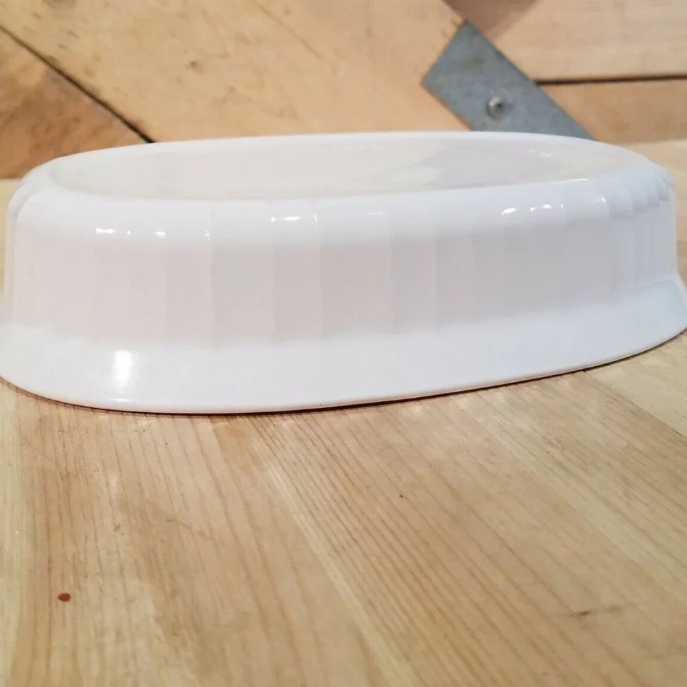 White Ceramic Corning Ware Oval  Mini Casserole Dish